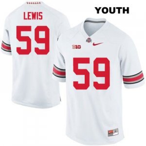 Youth NCAA Ohio State Buckeyes Tyquan Lewis #59 College Stitched Authentic Nike White Football Jersey GI20C43ID